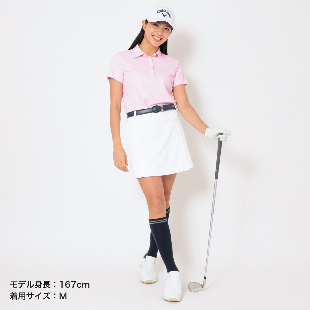 カノコ飛び柄半袖シャツ (WOMENS)