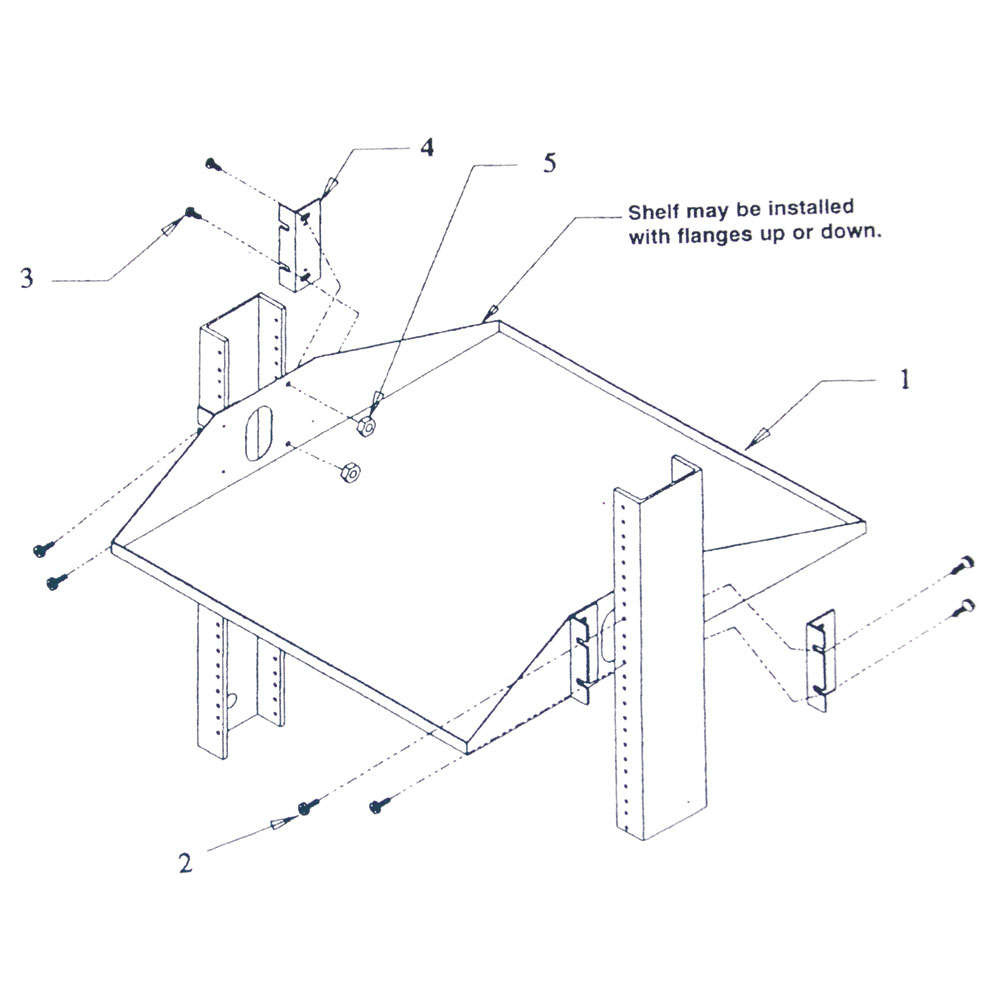 APW 19in Vented Centerweight Equipment Shelf
