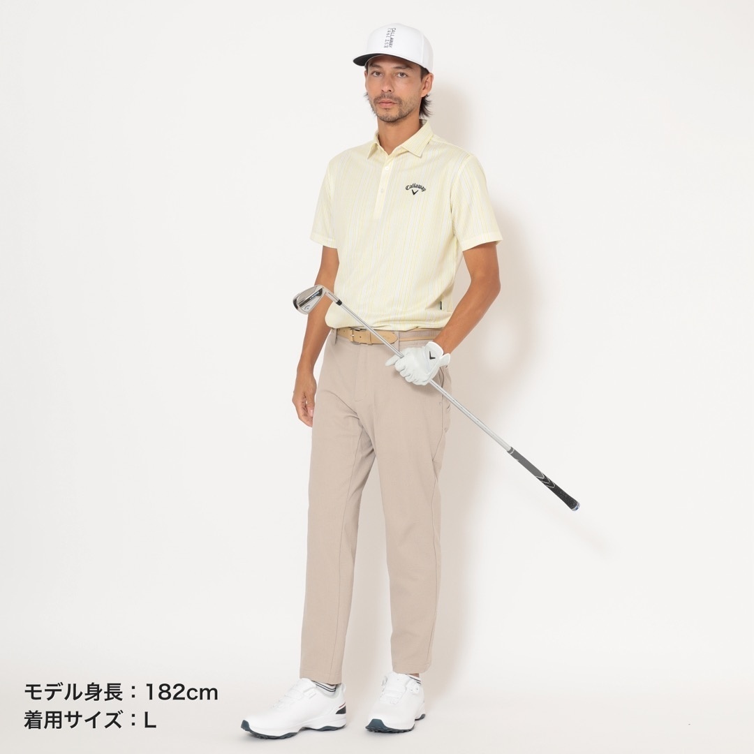 かざあなメッシュストライプ総柄半袖シャツ ※4Lサイズあり (MENS)