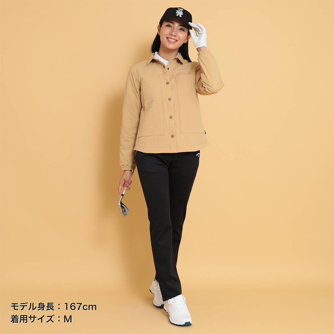 【定価 ￥23,100】 キャロウェイ ストレッチ 中綿キルトジャケット S 8WAYストレッチ 中綿キルト撥水ジャケット (WOMENS)