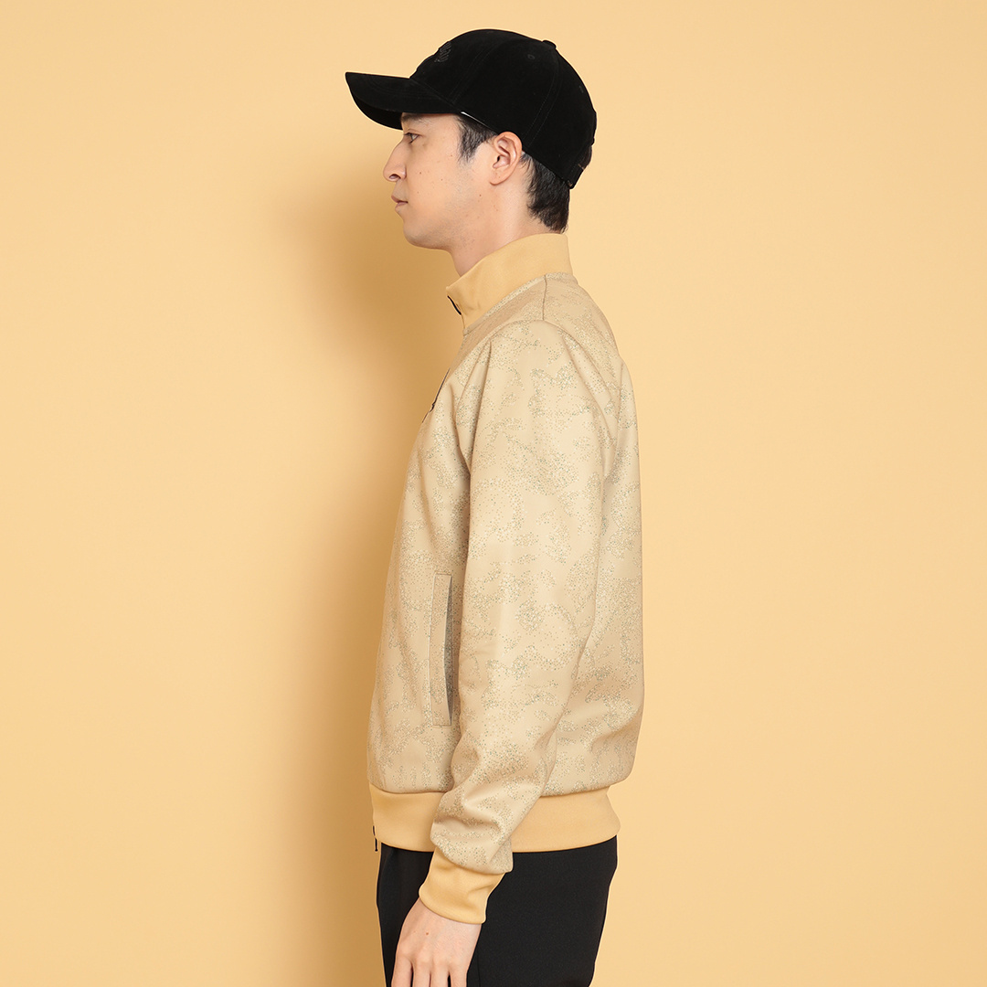 ドットプリントダンボールフルジップスウェット (MENS)