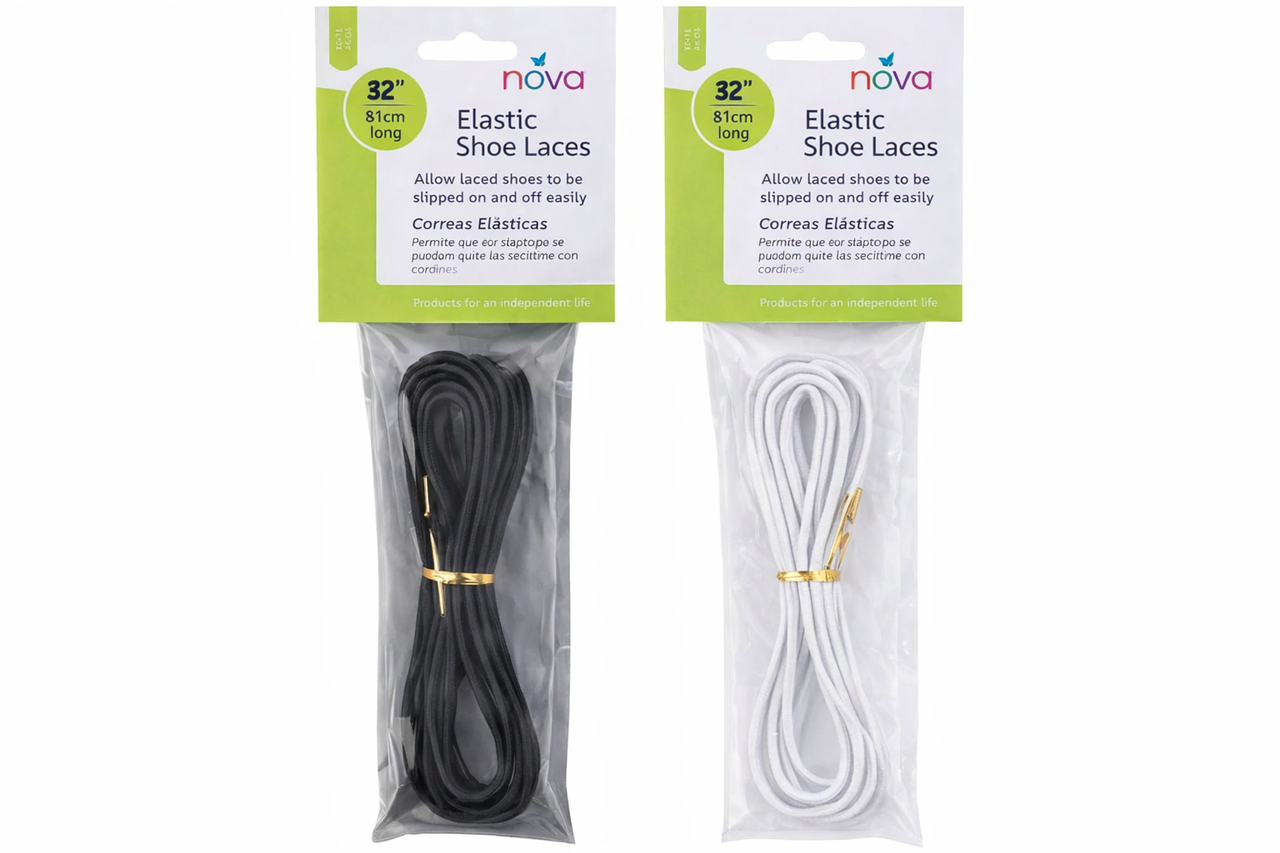 Elastic Shoelaces, Black, 1/pair (LACEBK) photo