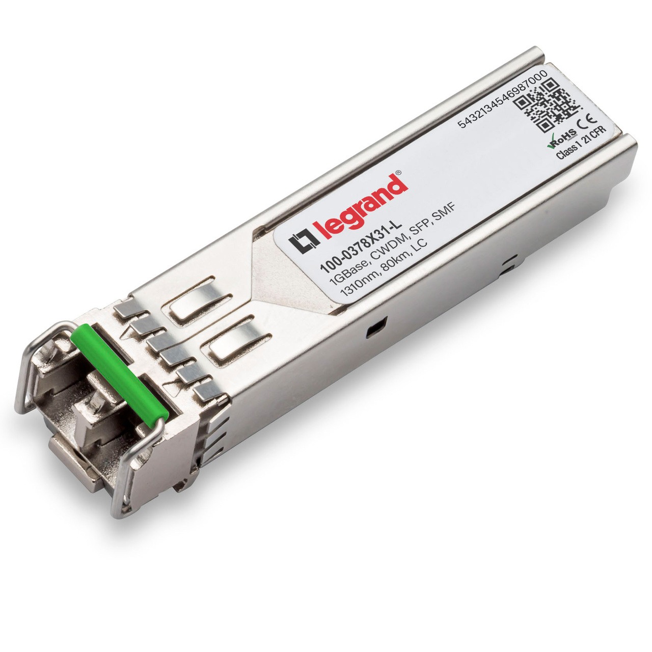 Calix 100-0378X31 Compatible 1000Base-CWDM SFP Transceiver (SMF, 1310nm, 80km, LC Duplex, DDM, I-Temp)