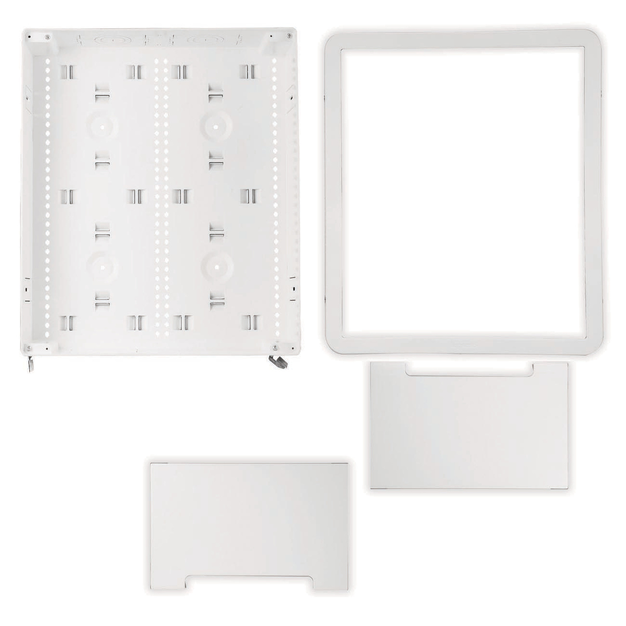 Components of the 17" Dual-Purpose In-Wall Enclosure