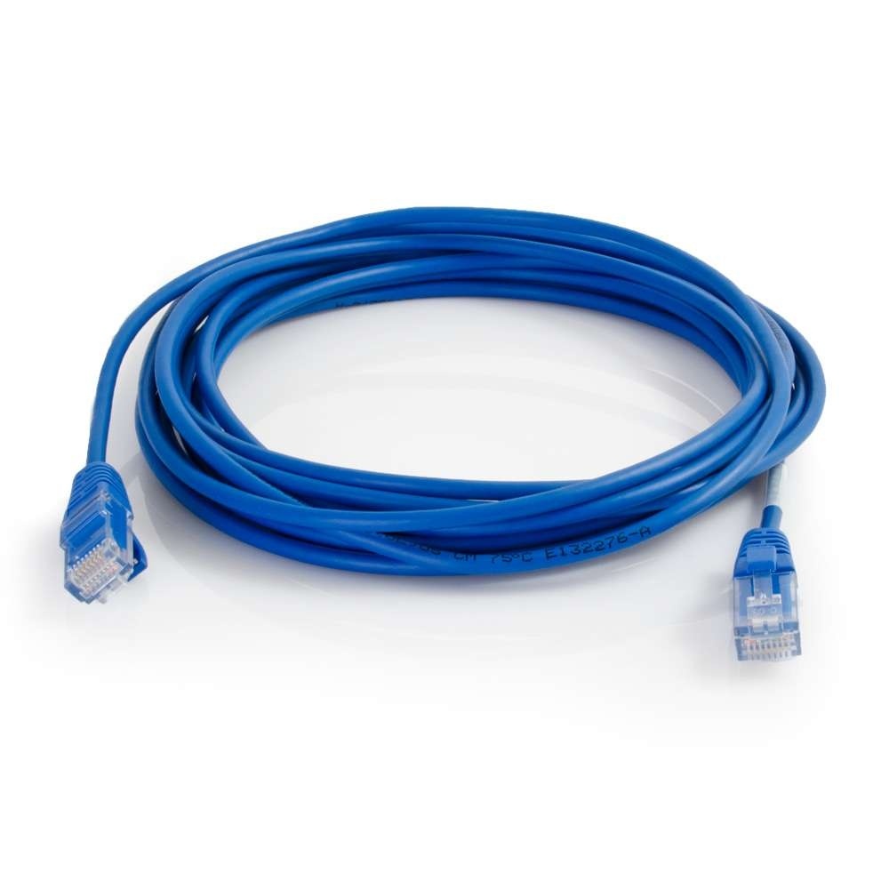 Cat5e Snagless Unshielded (UTP) Slim Ethernet Network Patch Cable - Blue