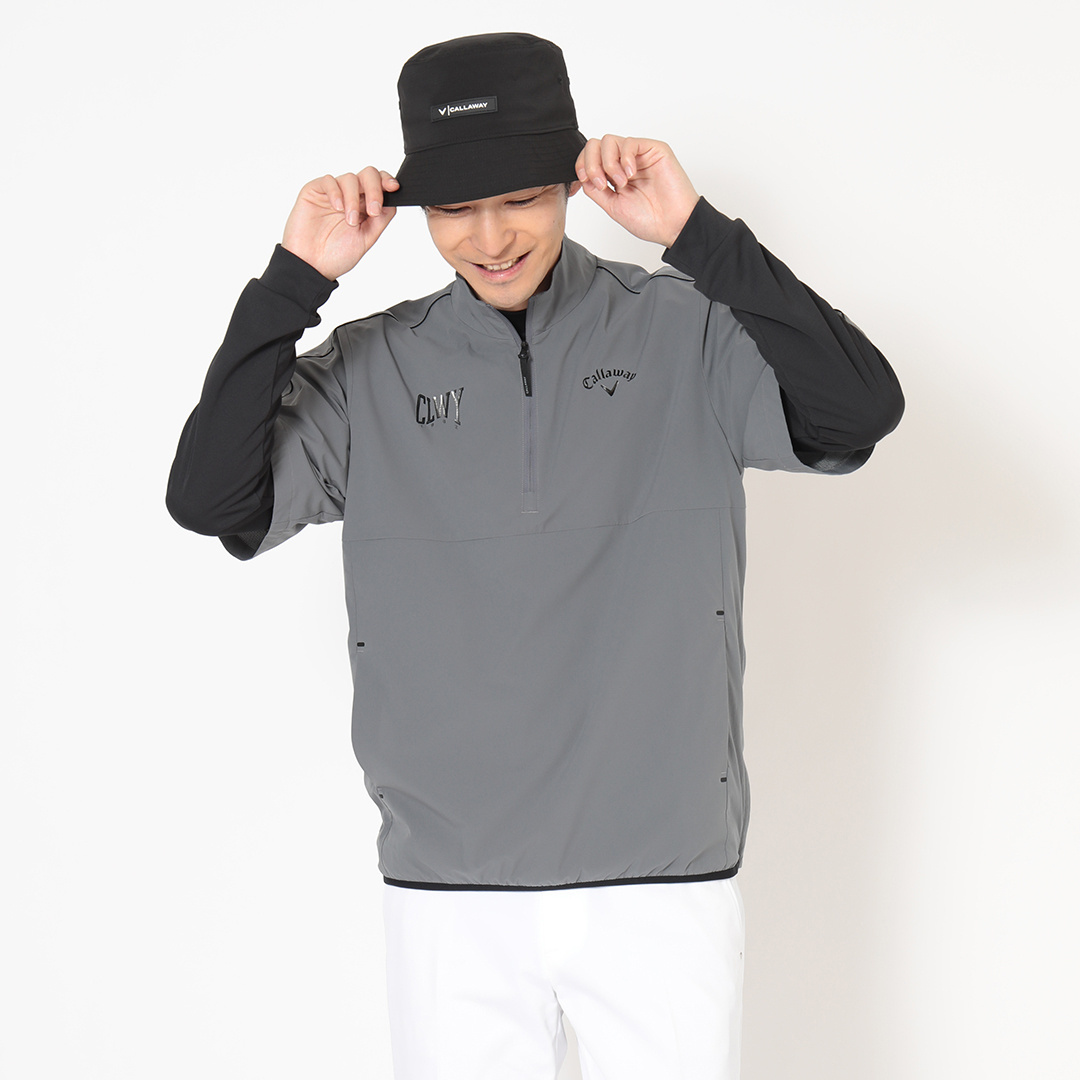 8WAYストレッチ撥水リップ半袖ブルゾン (MENS)