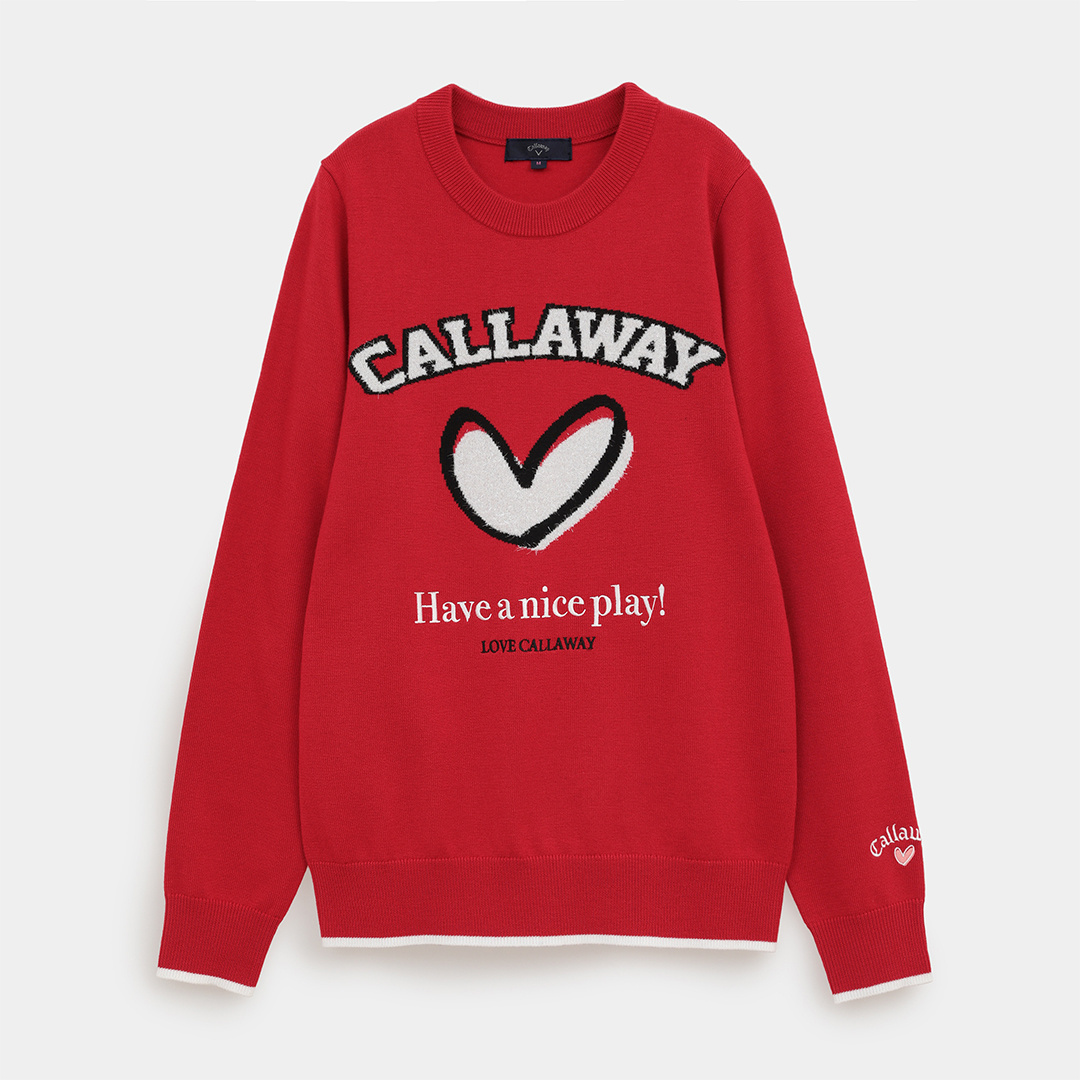 Callaway ハート柄セーター Lサイズ ピンク Callaway ハート柄セーター Lサイズ ピンク Callaway ハート柄