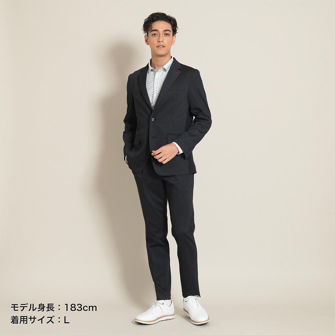 8WAYストレッチ シャークスキンジャージ― テーラードジャケット (MENS)