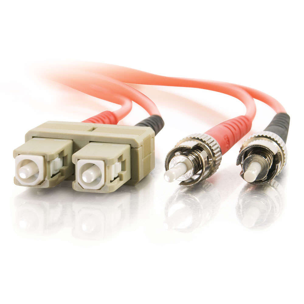 SC-ST 62.5/125 OM1 Duplex Multimode Fiber Optic Cable - Low Smoke Zero Halogen LSZH - Orange