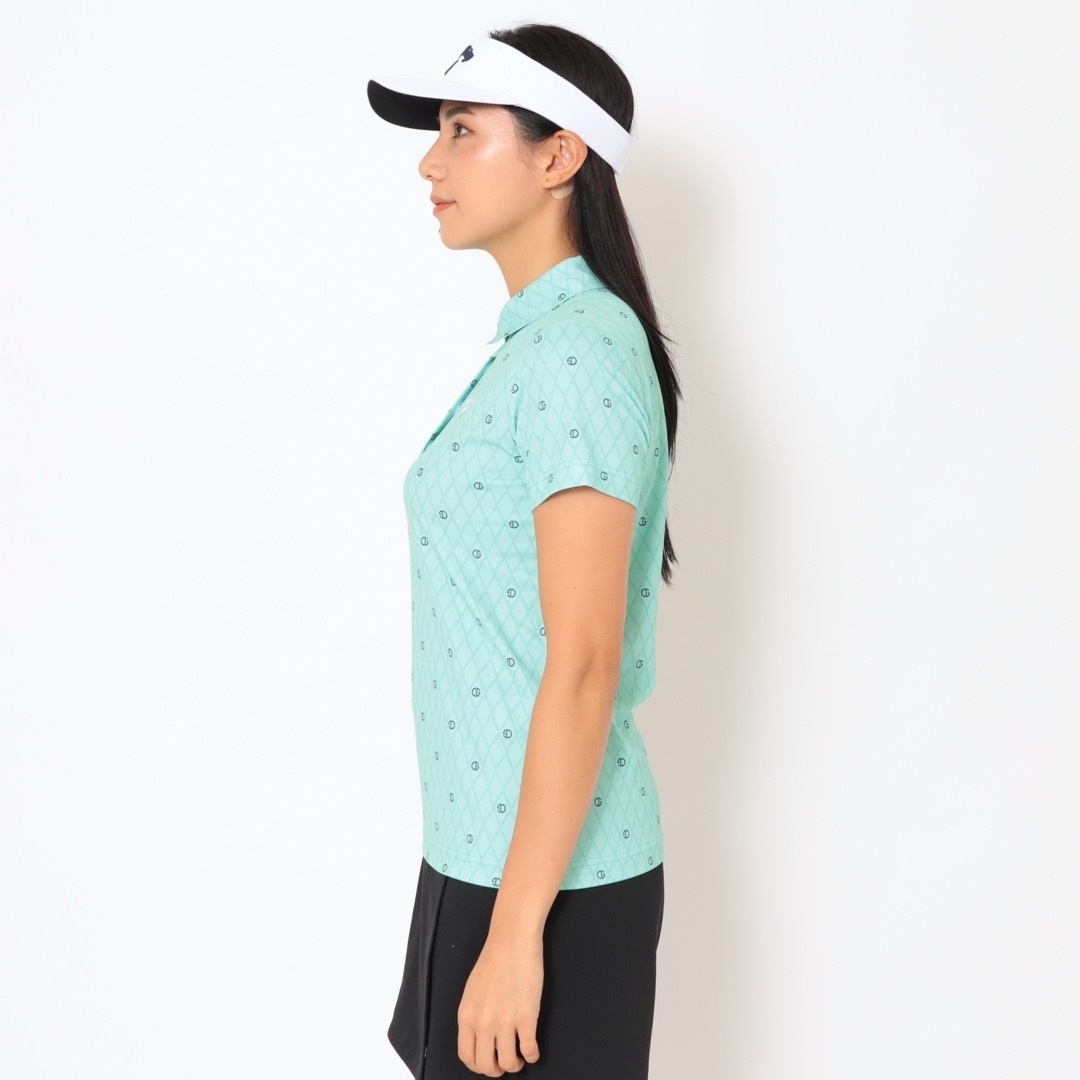 カノコ飛び柄半袖シャツ (WOMENS)