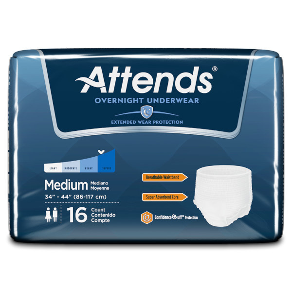 Attends Overnight Underwear, Medium - 64/case (ATOUM Health & Beauty Health Care Incontinence Aids) photo