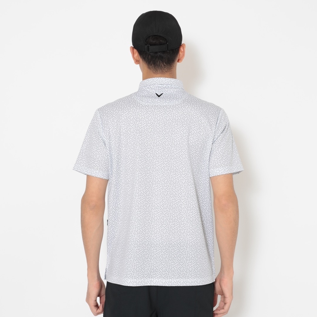 かざあなメッシュ小ヤシの木総柄半袖シャツ ※4Lサイズあり (MENS)