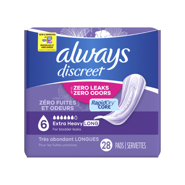 Always Discreet Extra Heavy Long Pads, 28/bag (AWHVPT Health & Beauty Health Care Incontinence Aids) photo