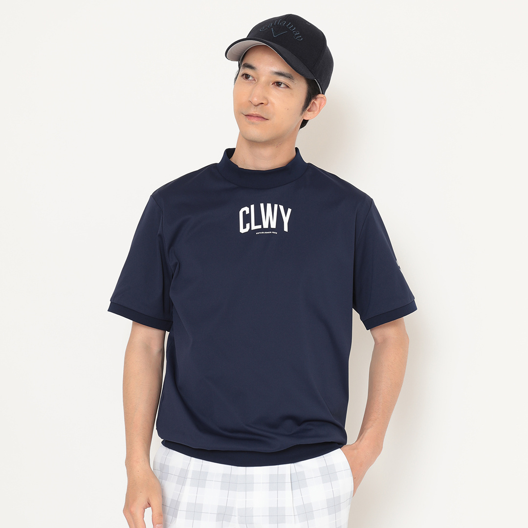 スムース半袖モックネックシャツ ※4Lサイズあり (MENS)