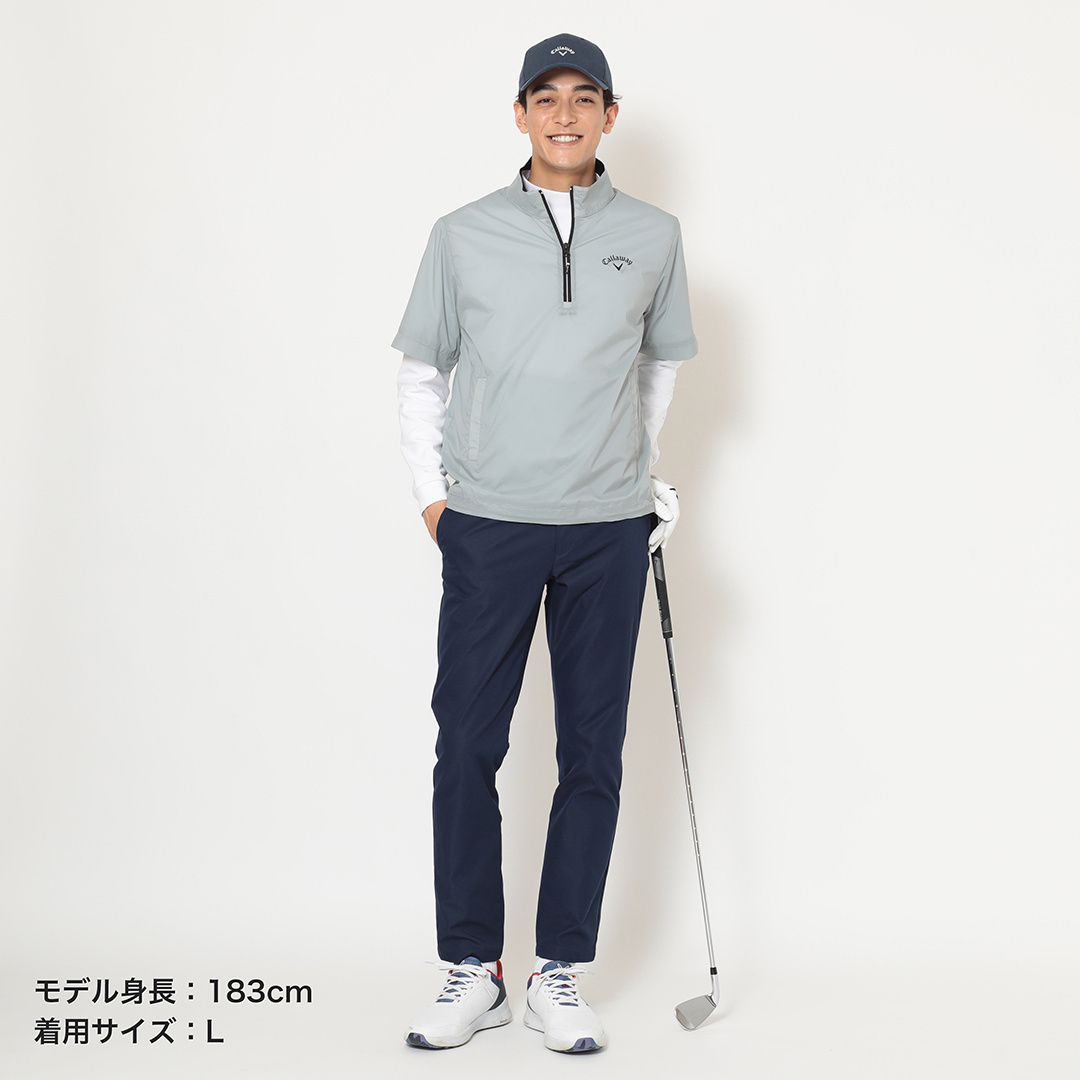 ストレッチミニリップハーフジップブルゾン ※4Lサイズあり (MENS)