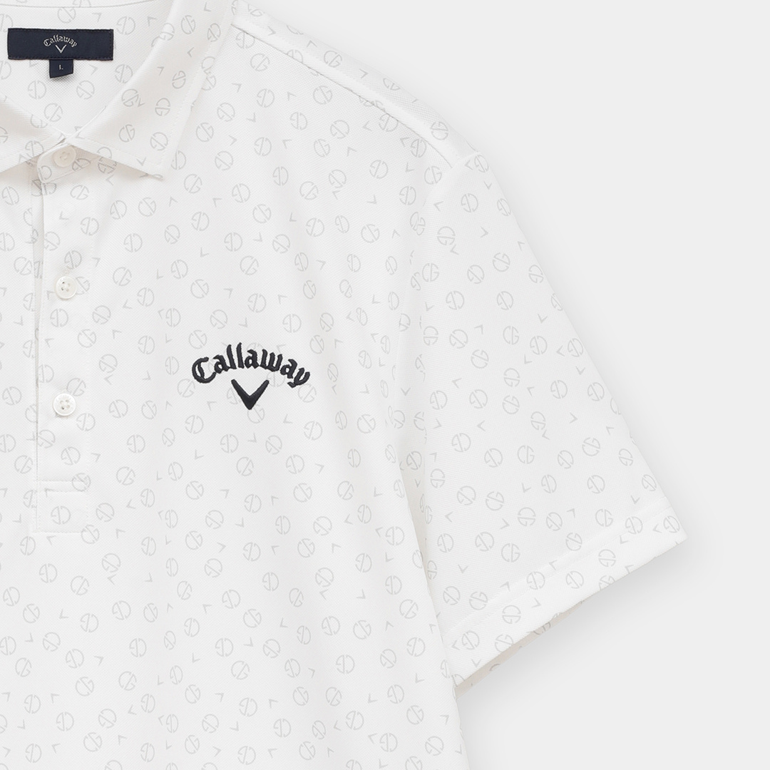 カノコ総柄ロゴ半袖シャツ (MENS)