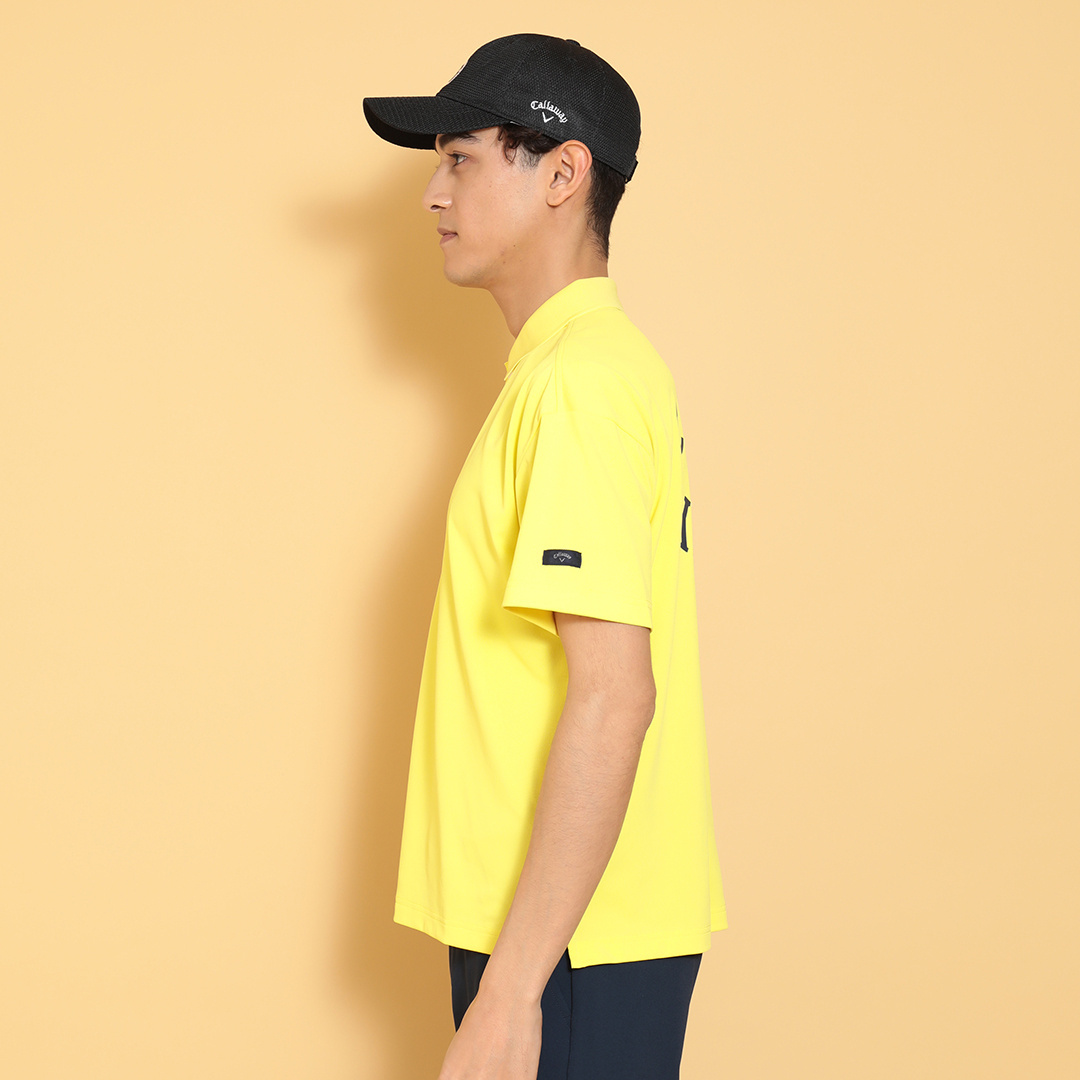 ポリエステルピケオーバーサイズ半袖ポロシャツ (MENS)