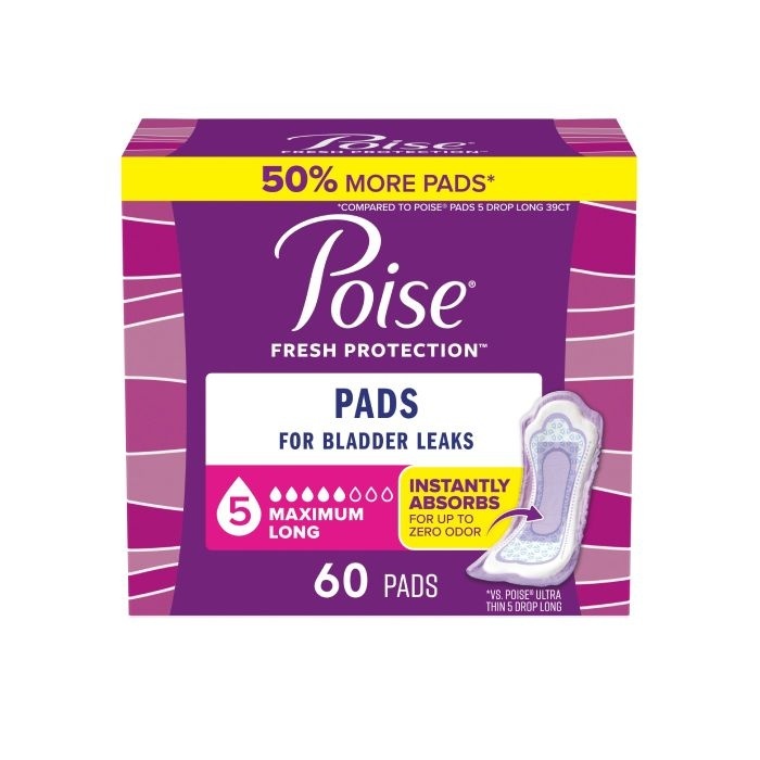 Poise Maximum Long Pads - 60/bag (POMXLPT Health & Beauty Health Care Incontinence Aids) photo
