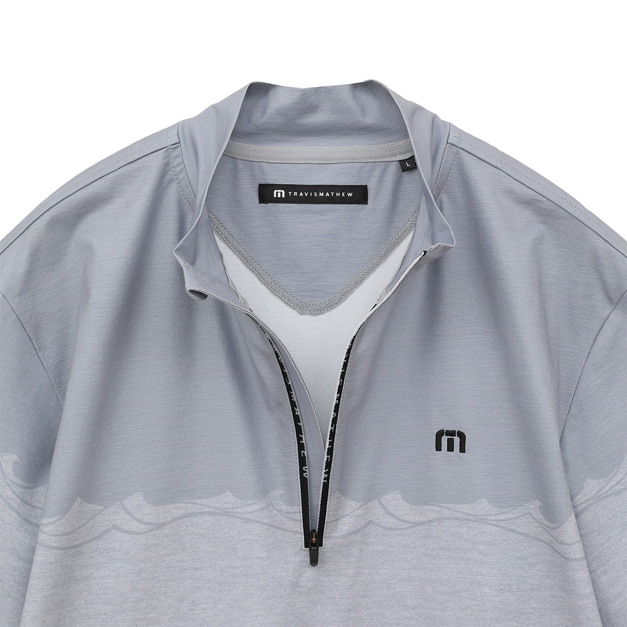 クオータージップ 半袖モックネック(MENS)