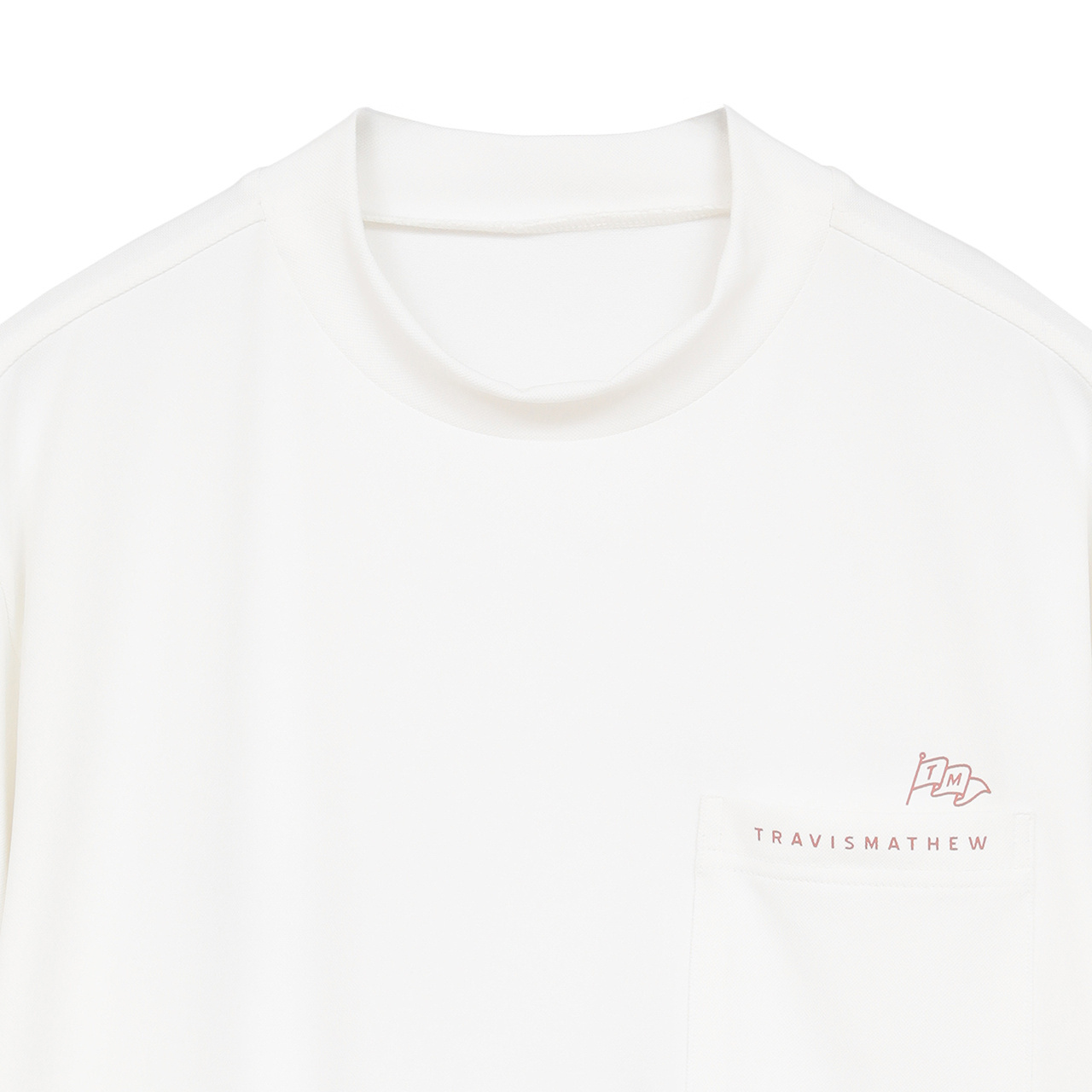 半袖バックプリントリラックスモックネック(MENS)