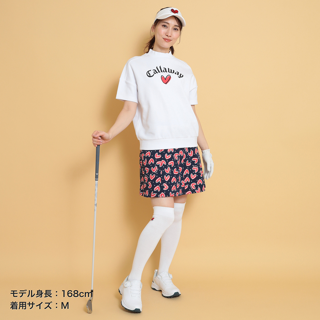 値下げ！キャロウェイ　Callaway 半袖スウェット Callaway キャロウェイアパレル Apparel ハーフゲージ半袖モック