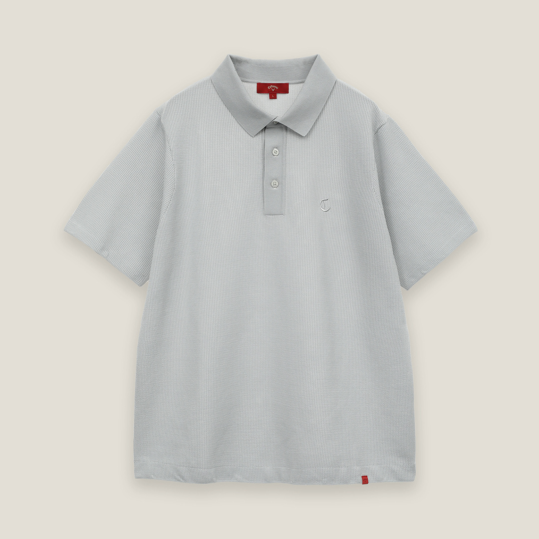 clubhaus×Callaway ポロシャツ バーズアイニットポロシャツ (MENS)