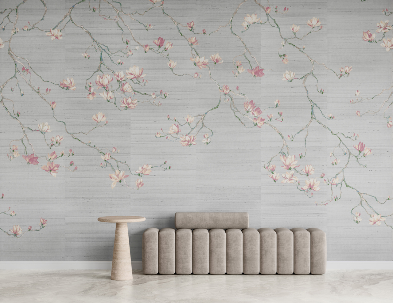 Blossom in Rosy Chrome on Star Dust Silk | Phillip Jeffries