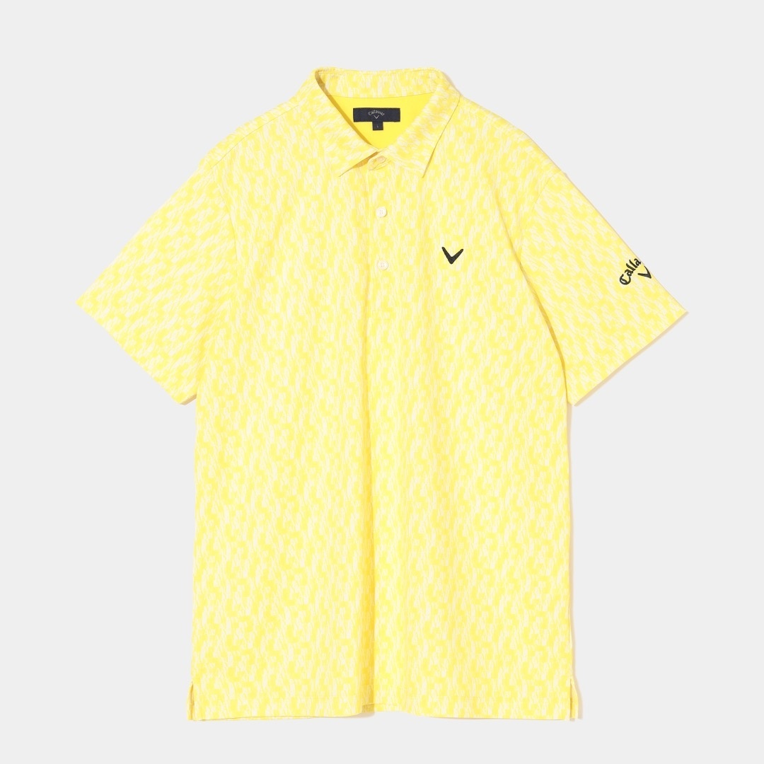 取扱店舗限定】-3℃裏クールロゴ総柄半袖シャツ ※4Lサイズあり (MENS)