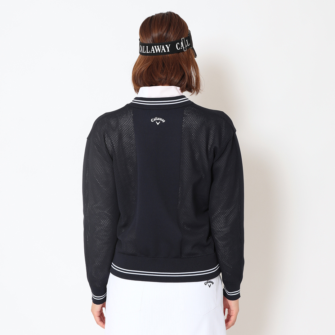 Callaway 男女兼用ニットブルゾン メッシュ編みフルジップニットブルゾン (WOMENS)