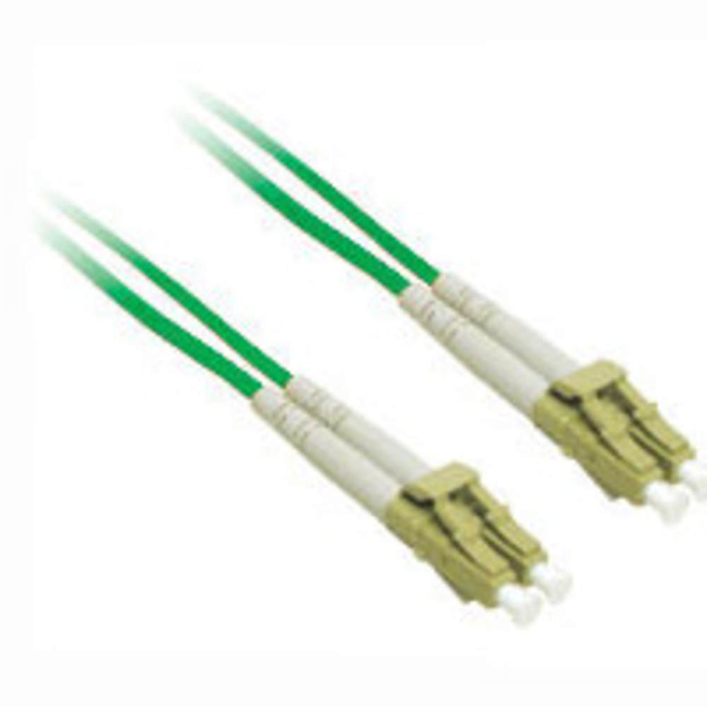 LC-LC 50/125 OM2 Duplex Multimode PVC Fiber Optic Cable - Green