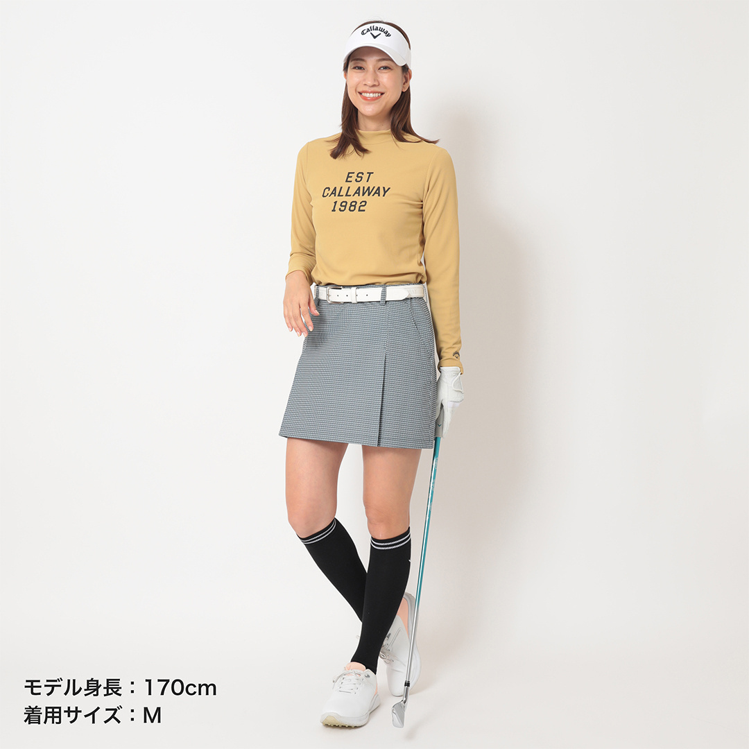 ストレッチピケチェック柄スカート (WOMENS)