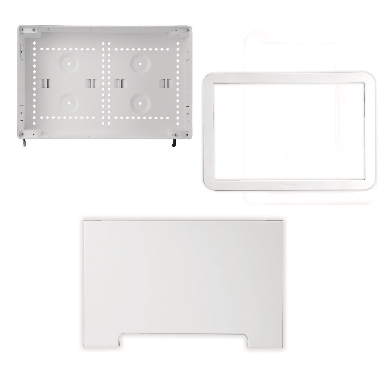 Components of the 9" Dual-Purpose In-Wall Enclosure