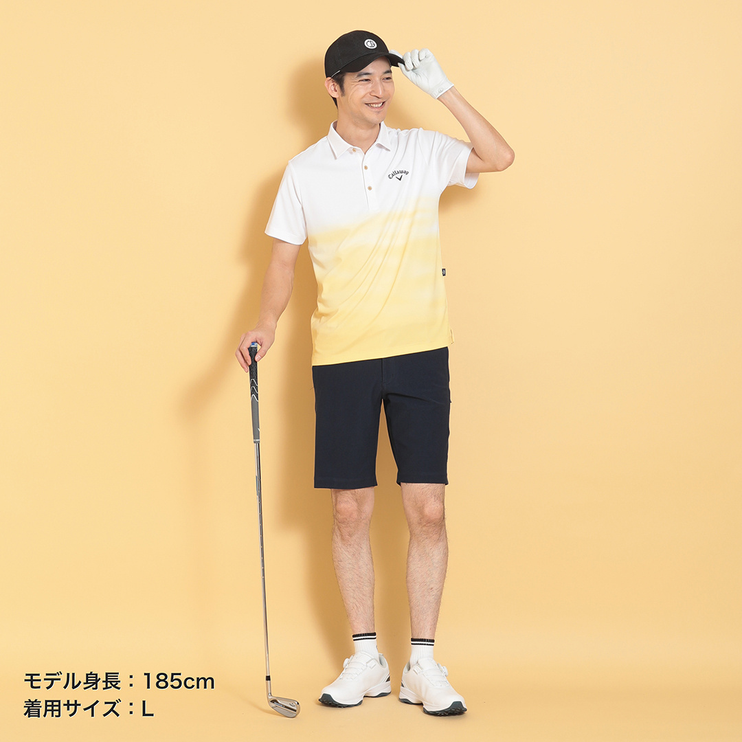 3℃裏クールウェーブプリントカノコシャツ ※4Lサイズあり (MENS)
