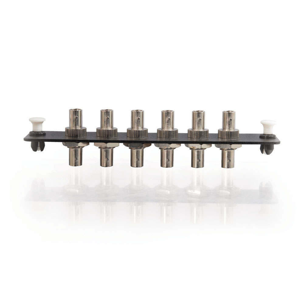 6-Strand, ST, Zirconia Insert, Single-Mode Adapter Panel