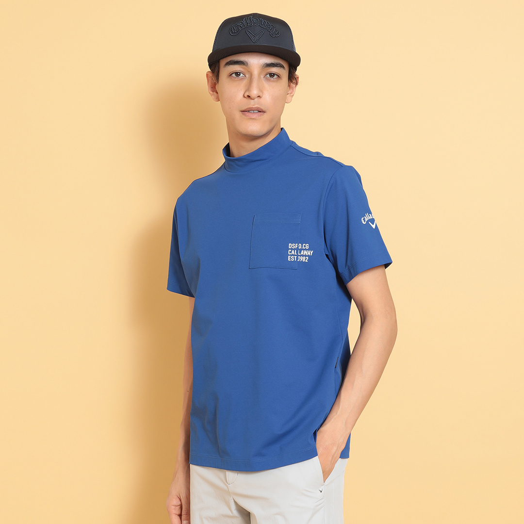 3℃裏クール天竺モックネックシャツ (MENS)