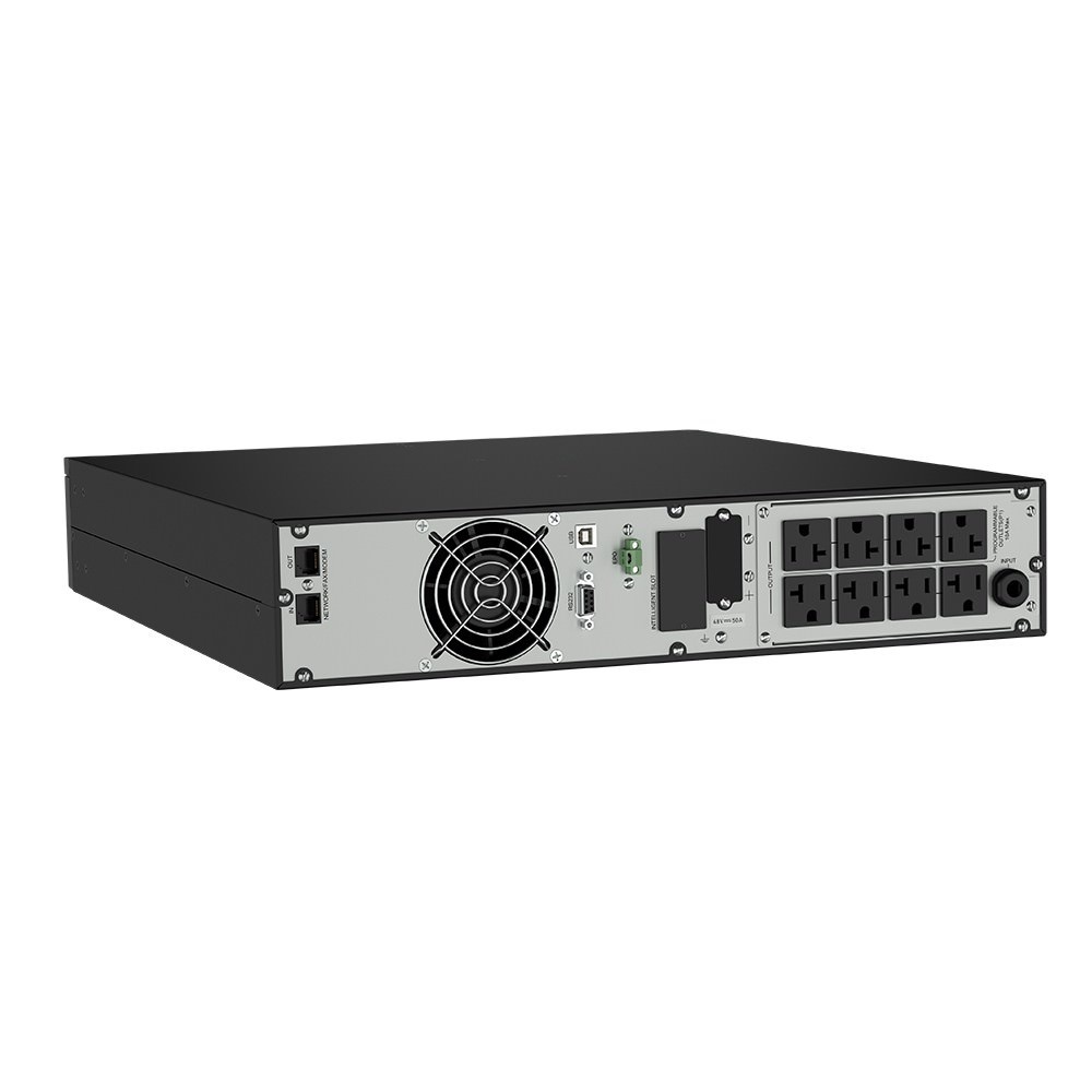 UPS, Online, LCD, 2000VA, 120V, 2U, (8) 5-20R, 5-20P Cord