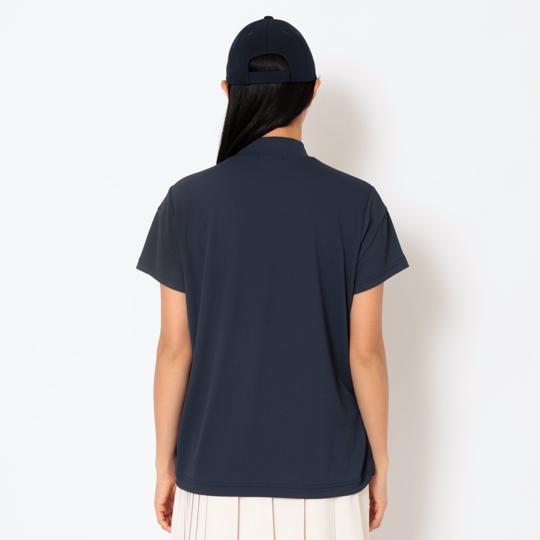 裏クールアイレットカノコモックネックシャツ (WOMENS)