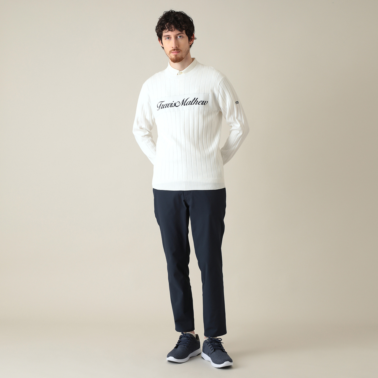 石川プロ着用】ワイドリブクルーネックセーター(MENS)