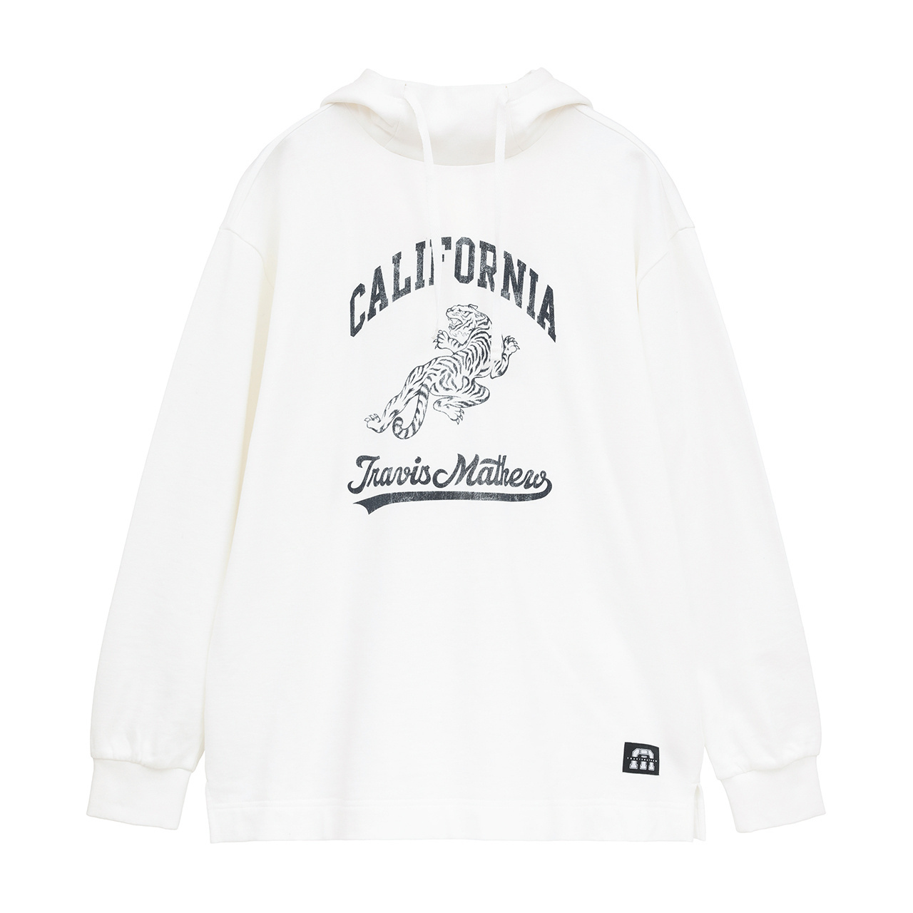 長袖フロントプリントフーディーシャツ(MENS)