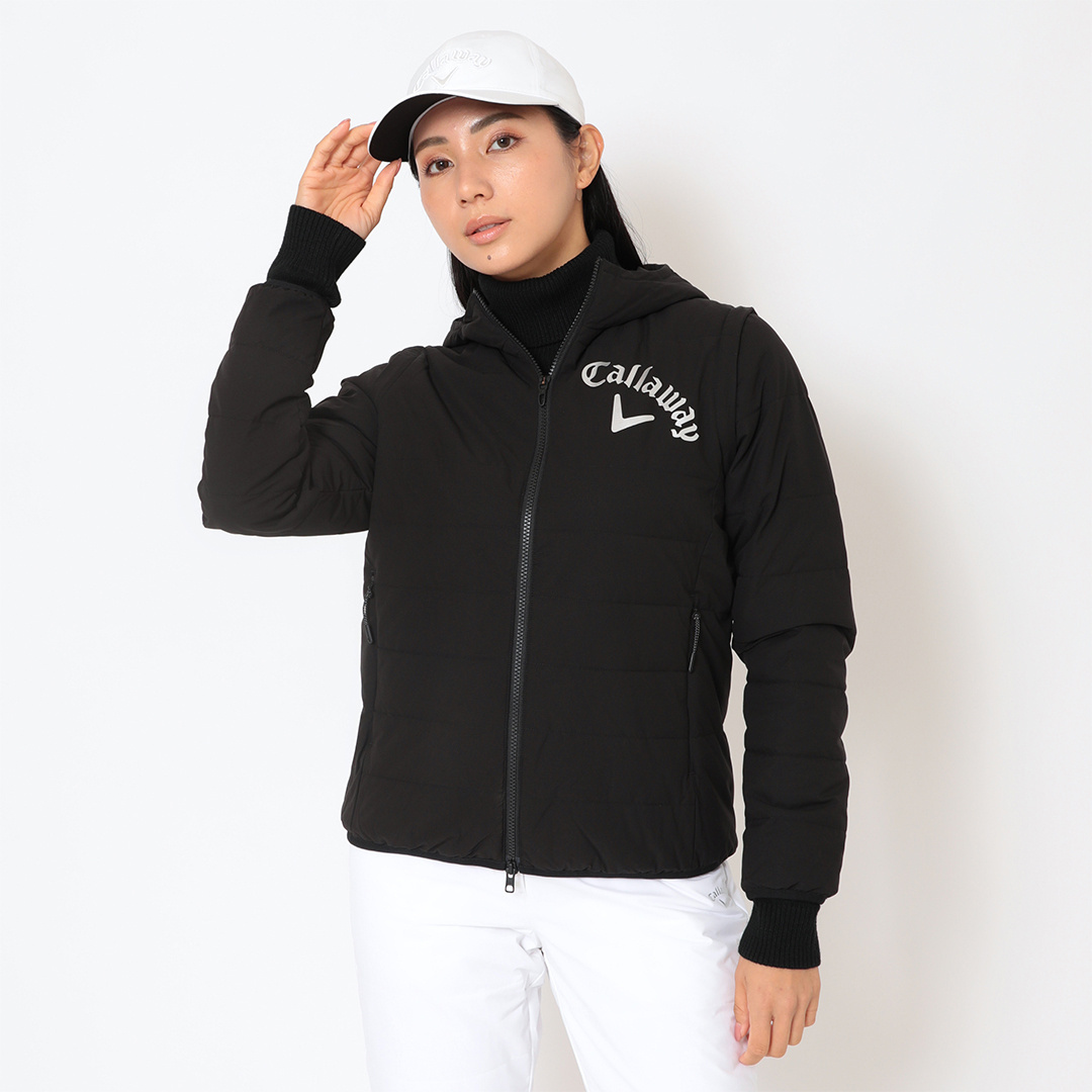 ポリエステルリップ2WAY撥水中綿ブルゾン (WOMENS)