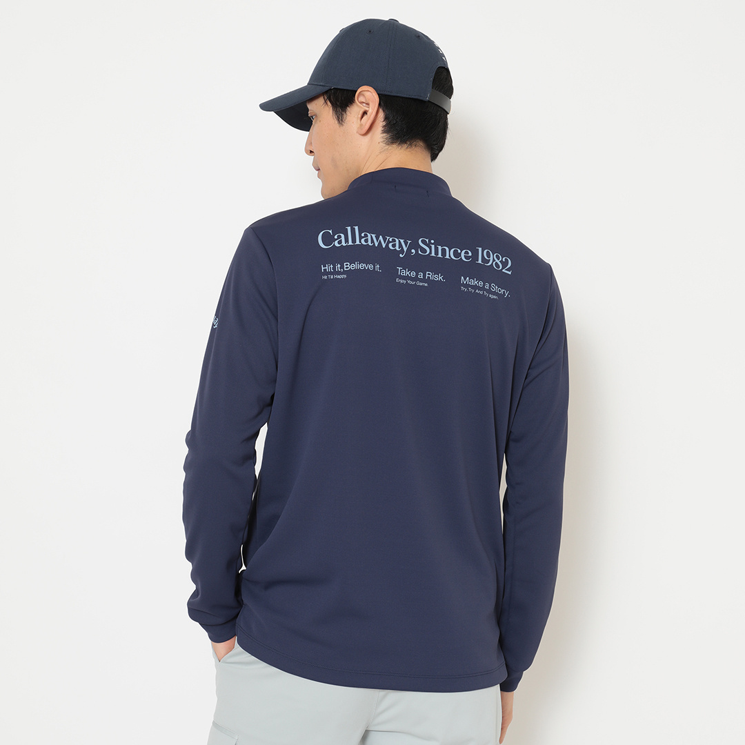 タックリバー長袖モックネックシャツ (MENS)