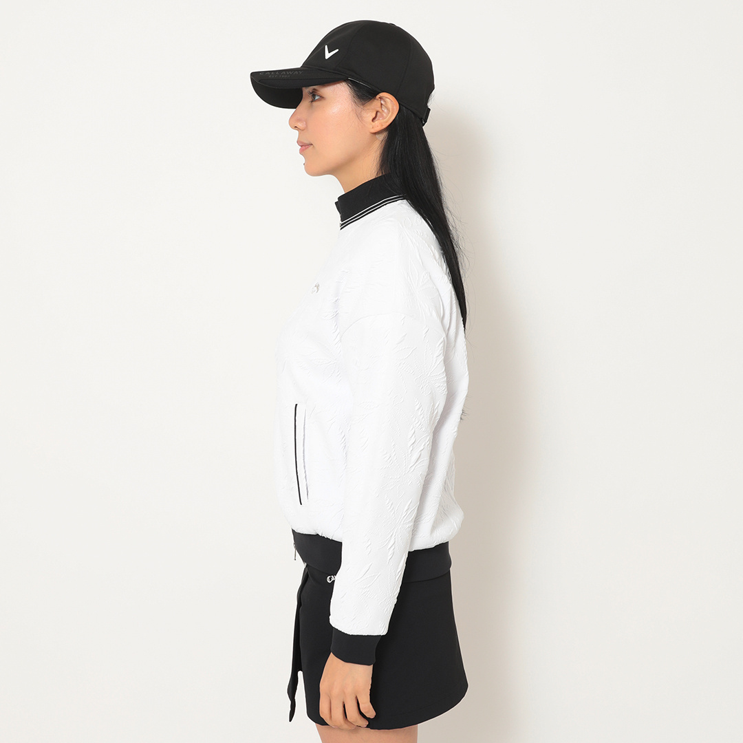 フラワージャカードフルジップスウェット (WOMENS)