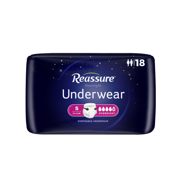Reassure Overnight Underwear, Small - 72/case (ROUM Health & Beauty Health Care Incontinence Aids) photo
