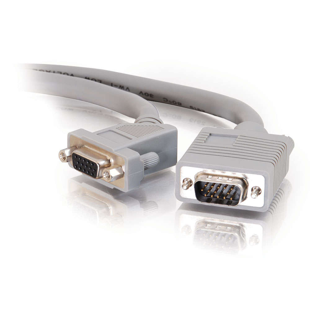 6ft (1.8m) Premium Shielded HD15 SXGA M/F Monitor Extension Cable with 45° Angled Female Connector