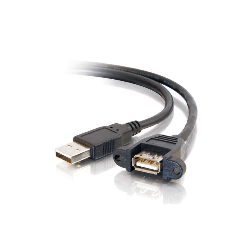Panel-Mount USB 2.0 A Male to A Female Cable