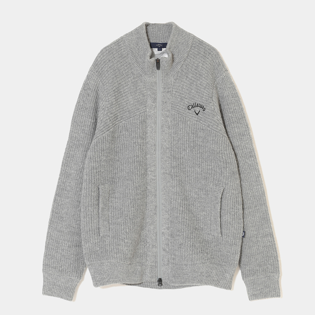 【ゴルフ】キャロウェイ裏地付ラメ入りフルジップニット／新品タグ付き24AW ゴルフ】キャロウェイ裏地付ラメ入りフルジップニット／新品タグ付き