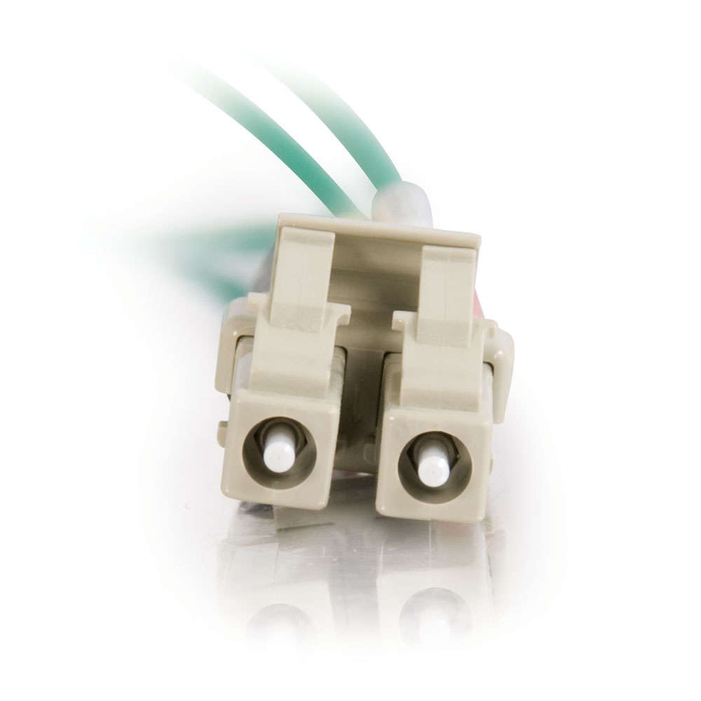 LC-LC 50/125 OM2 Duplex Multimode Fiber Optic Cable - Plenum CMP-Rated - Green