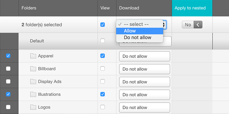 Editing a folder's permissions