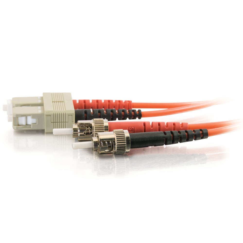 SC-ST 62.5/125 OM1 Duplex Multimode Fiber Optic Cable - Low Smoke Zero Halogen LSZH - Orange