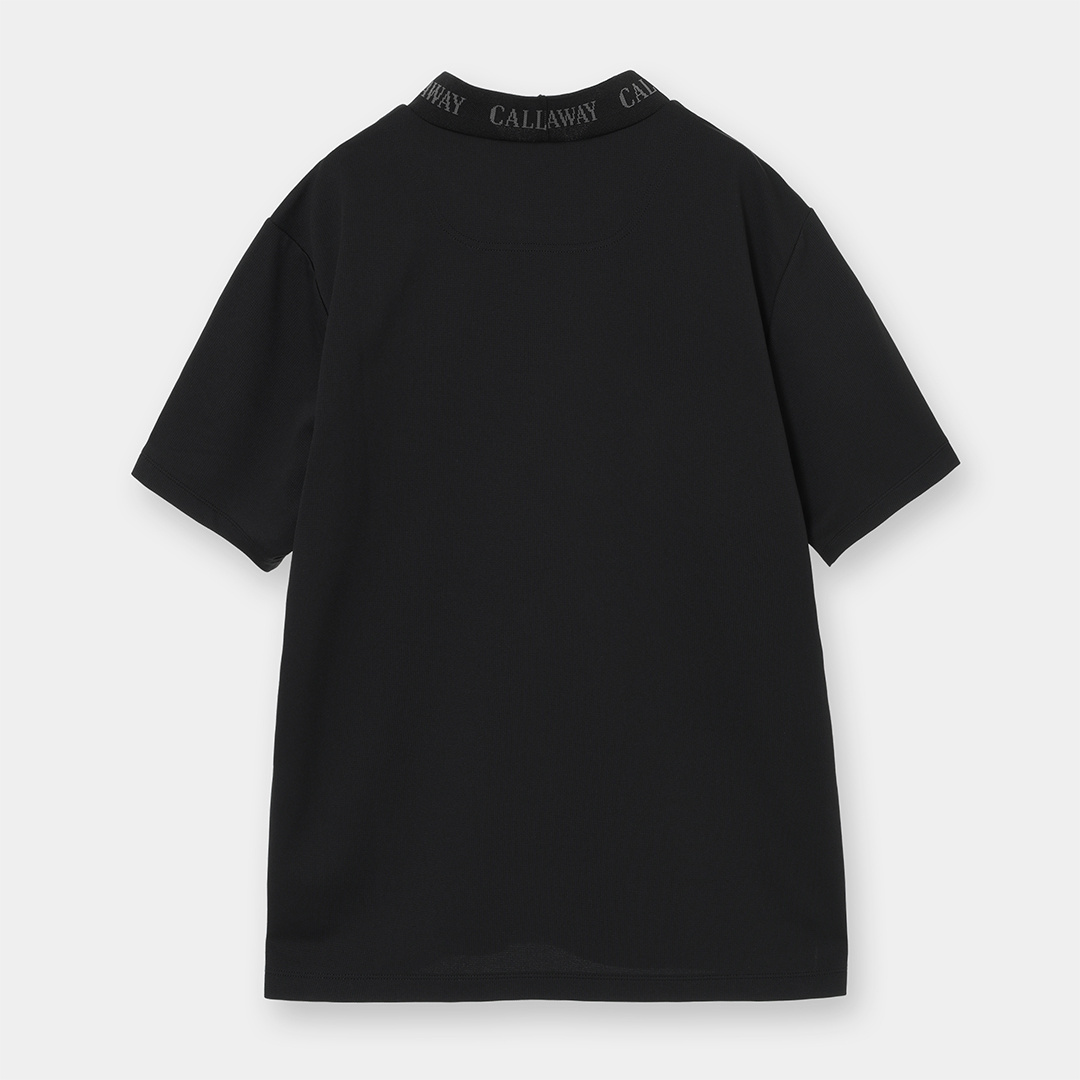 ミニワッフルジャカード衿半袖モックネック ※4Lサイズあり (MENS)